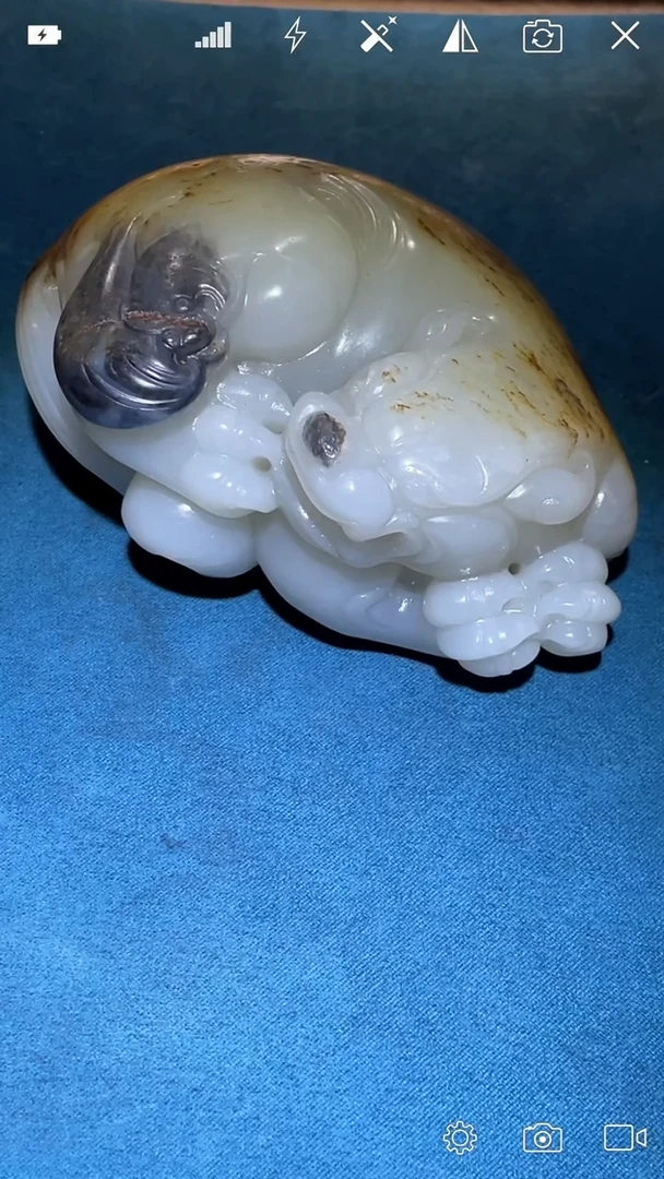 未镶嵌和田玉把件Y 大貔貅手把件