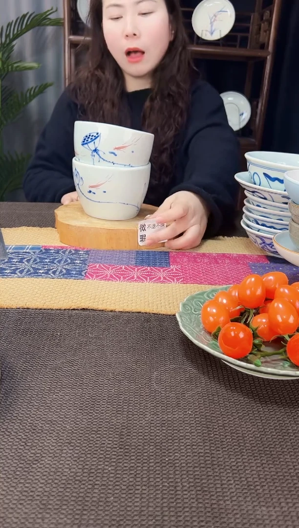 【闪购商品】碗微瑕手绘鱼莲蓬5寸鸡盅