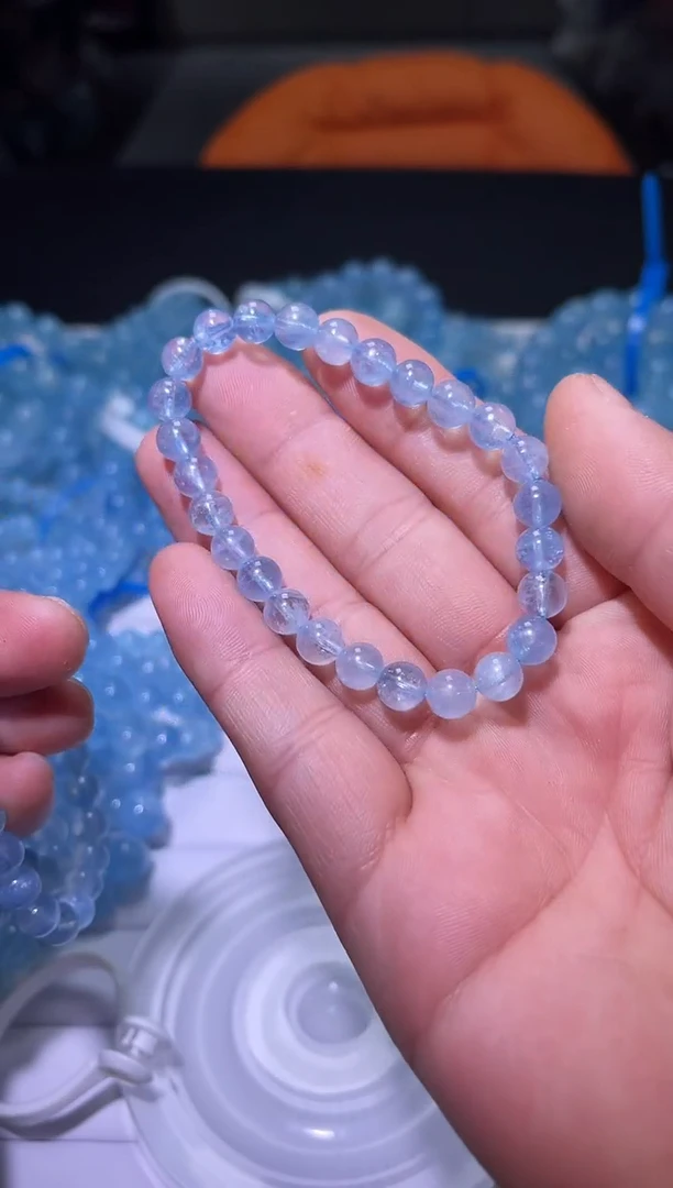 1海蓝宝石（处理）J019-7mm海蓝宝单圈-多样性发其一