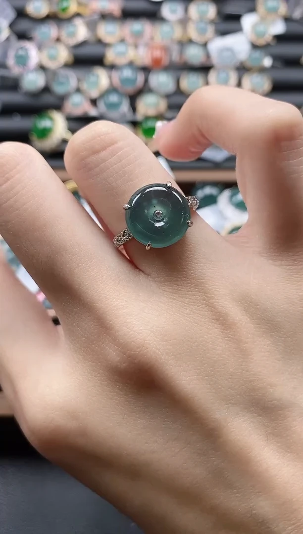 【闪购商品】翡翠戒指银S925镶嵌51151