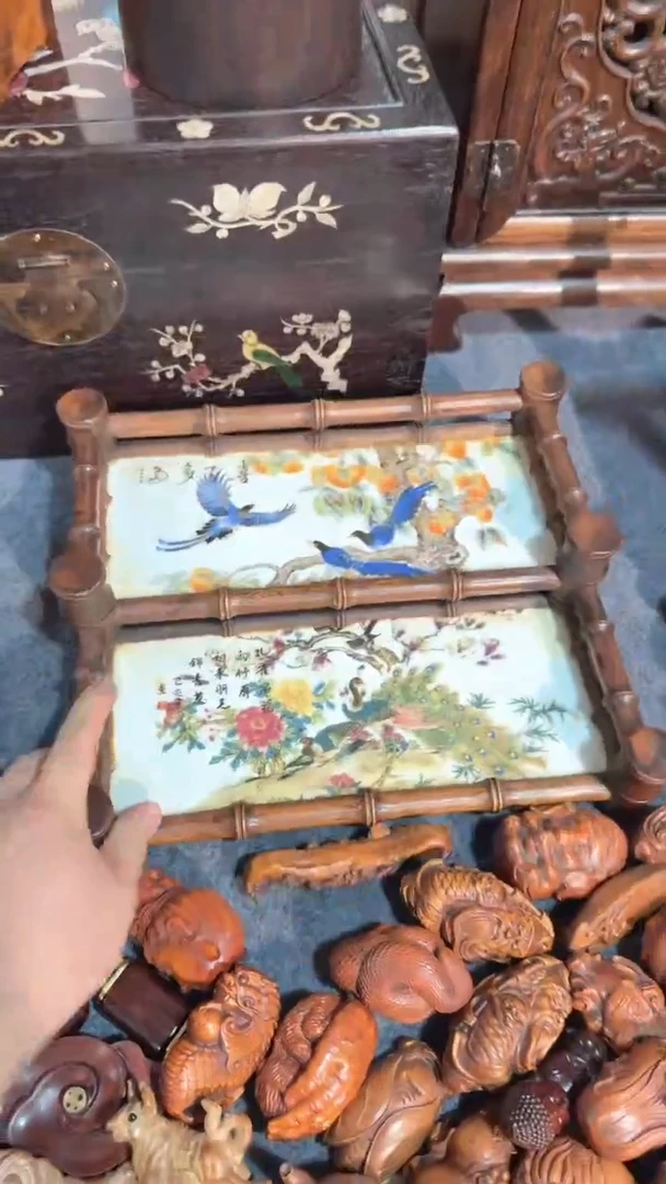 木福利   瓷板画茶水架
