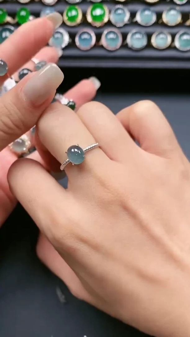 翡翠戒指银S925镶嵌11111111111