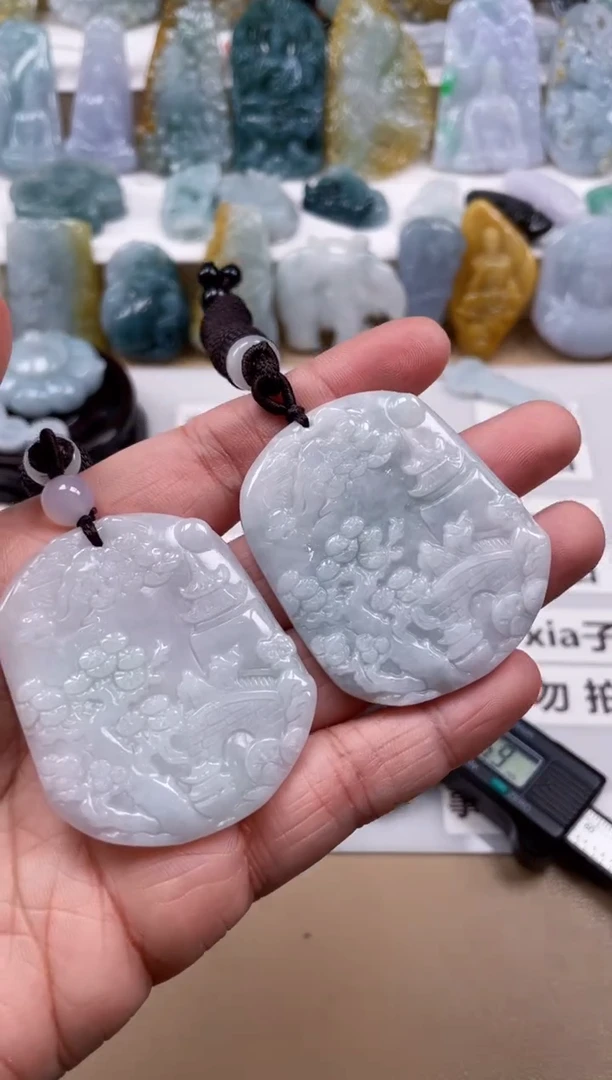 【闪购商品】翡翠颈饰未镶嵌天然缅甸A货翡翠多样性发一40