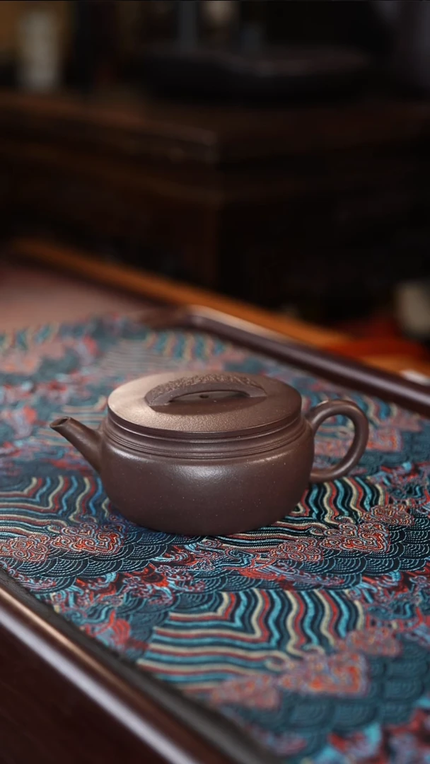 茶壶紫砂景云一式 大水潭紫泥