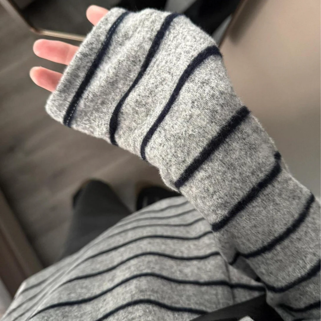 穿不腻!!【条纹磨毛】韩系校园风长袖t恤女INS超火早秋慵懒打底衫