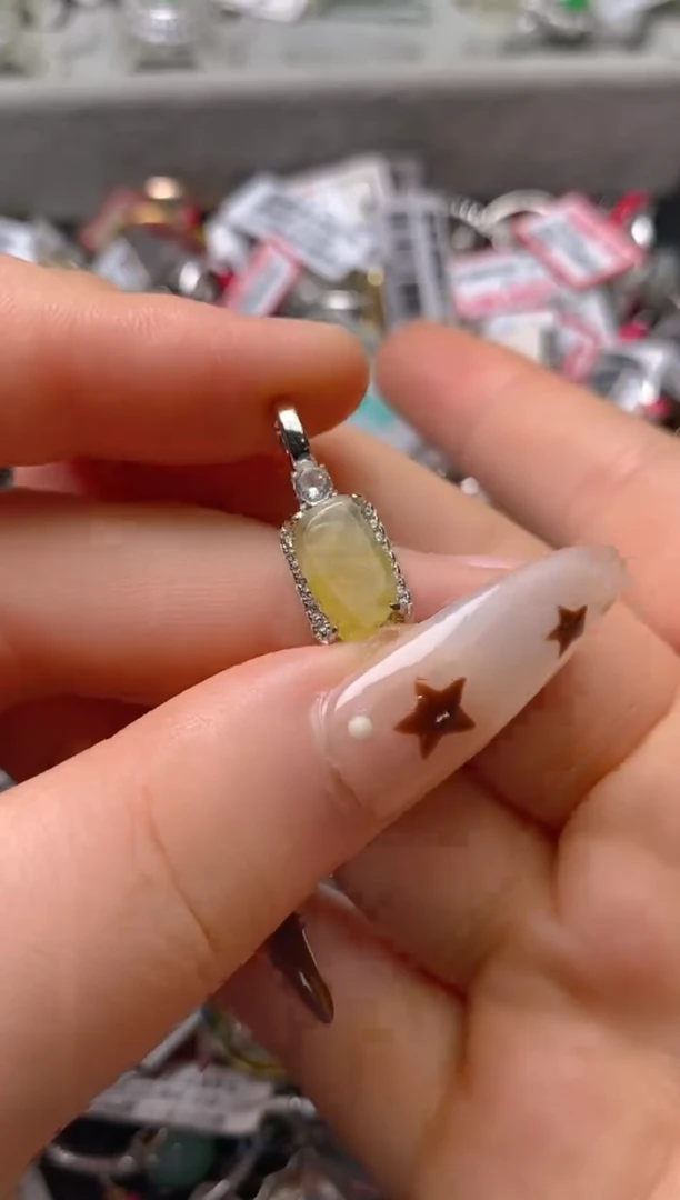 银S925镶嵌戒指翡翠百内无证书