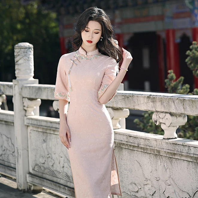 苏故里【花与浔】春夏款新中式小个子改良旗袍连衣裙年轻款
