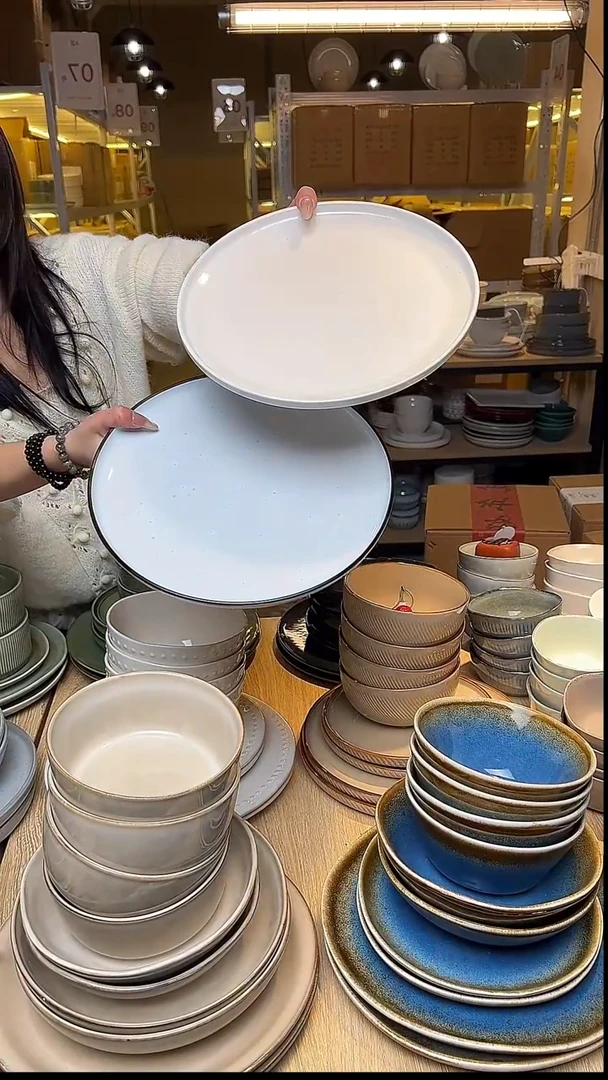 瓷49外贸尾货窑变釉下彩默外微瑕