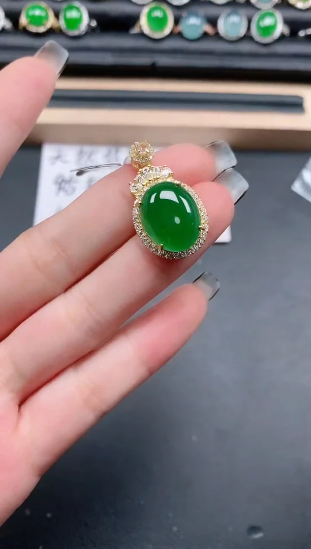 翡翠戒指银S925镶嵌11111