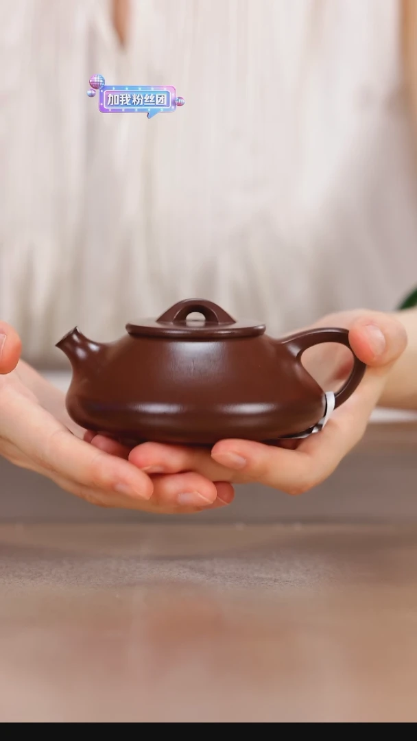 茶壶紫砂chw 紫泥 鱼嘴石瓢