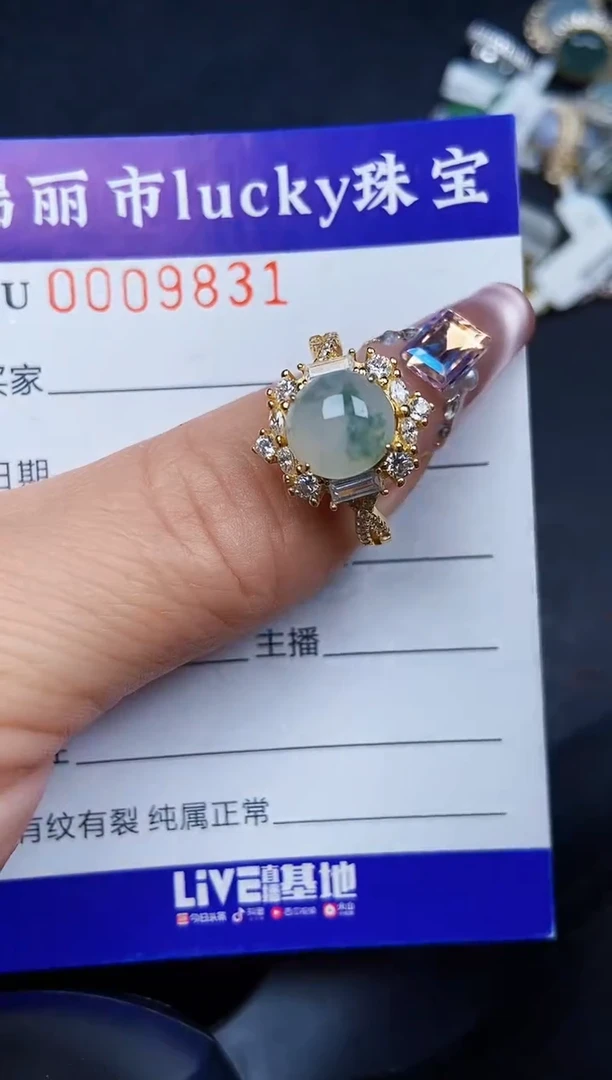 翡翠银S925镶嵌颈饰9831