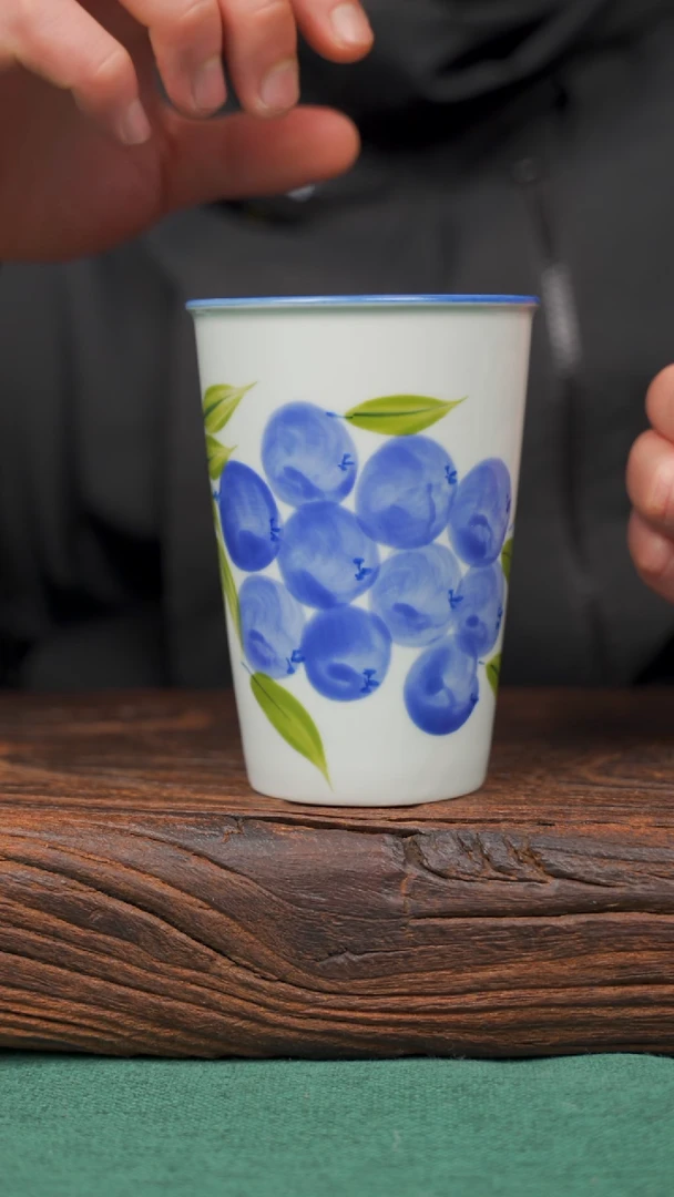 【闪购商品】瓷片105寻一缕瓷香杯釉下手工手绘瓷器