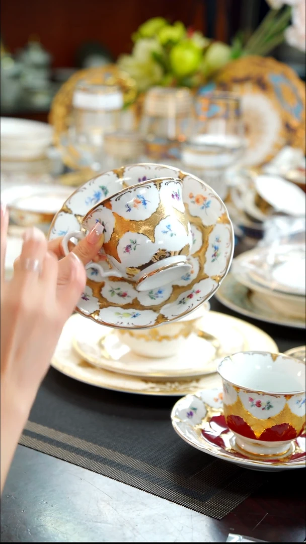 瓷片咖啡杯碟1套