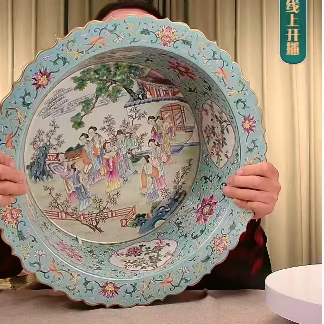 粉彩人物大盆完美漂亮