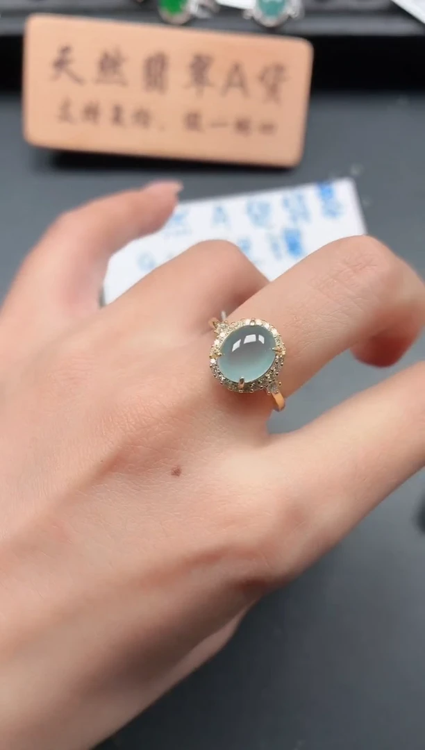 银S925镶嵌戒指翡翠1111