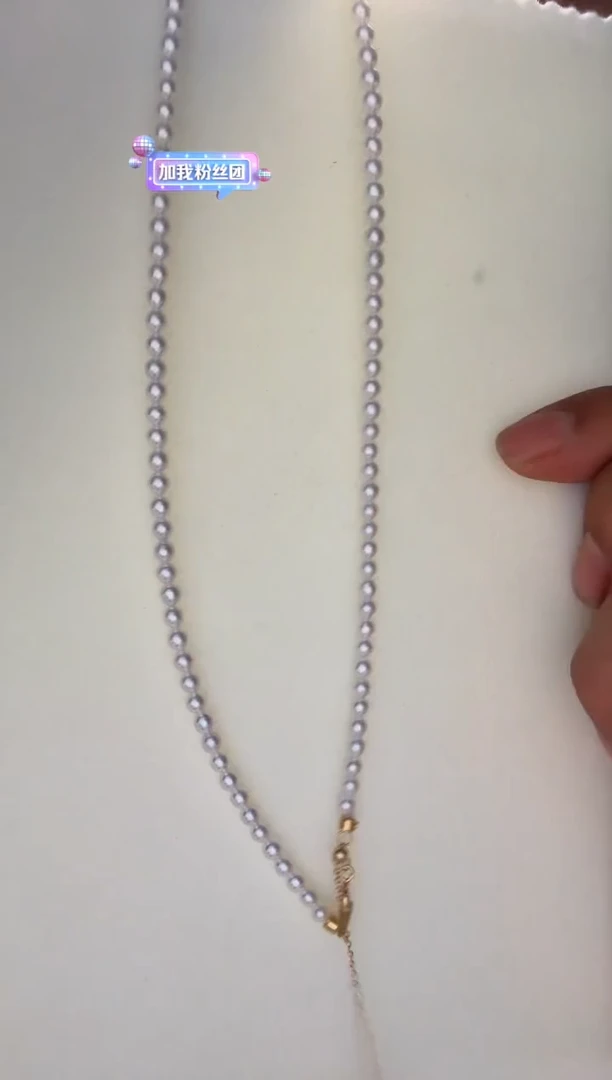 淡水珍珠银S925镶嵌颈饰项链