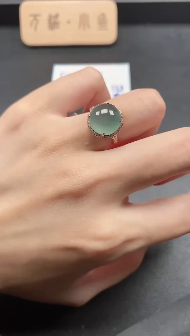 银S925镶嵌戒指翡翠51511