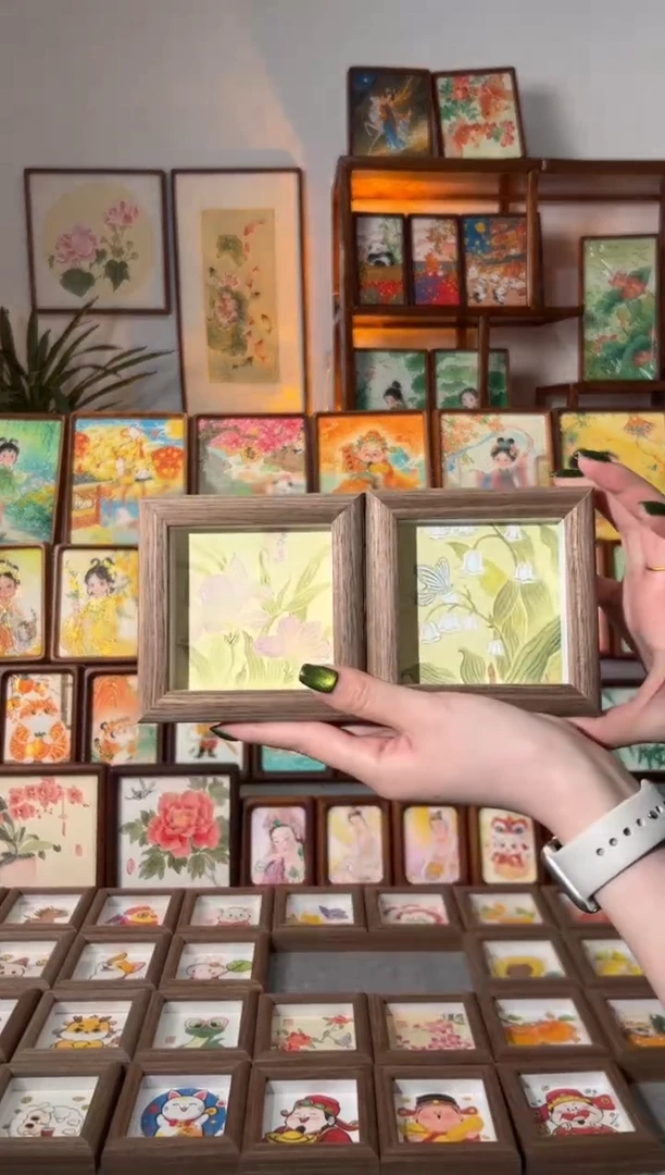 【闪购商品】国画铃兰花蝴蝶 鸢尾花蝴蝶 一组11