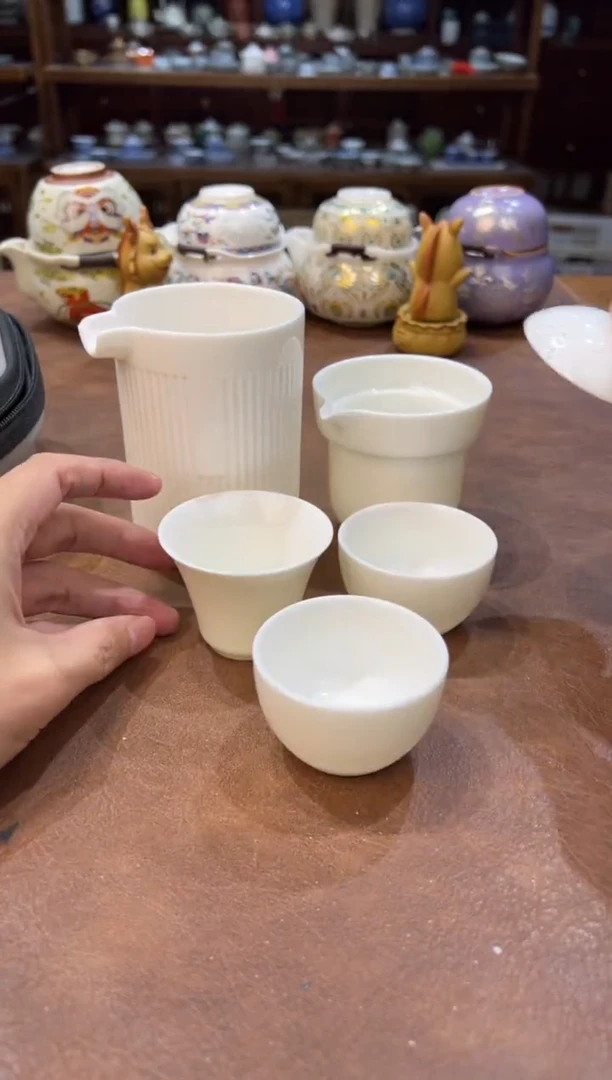 真的很便宜超好看会开片的旅行茶具