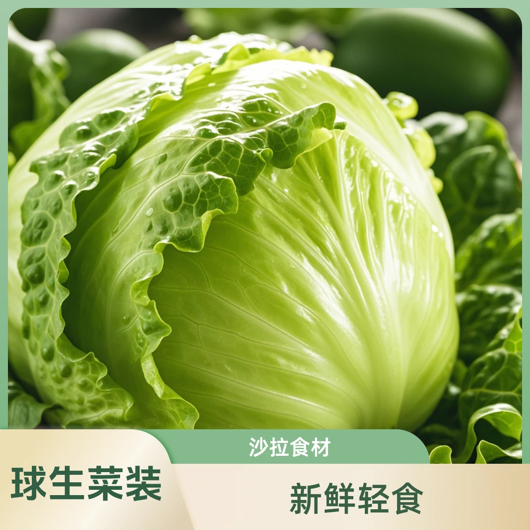球生菜18斤装汉堡新鲜蔬菜沙拉食材轻食球形圆西生菜绿色蔬菜
