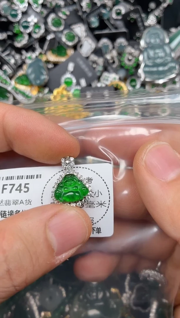 颈饰未镶嵌翡翠F745吊坠