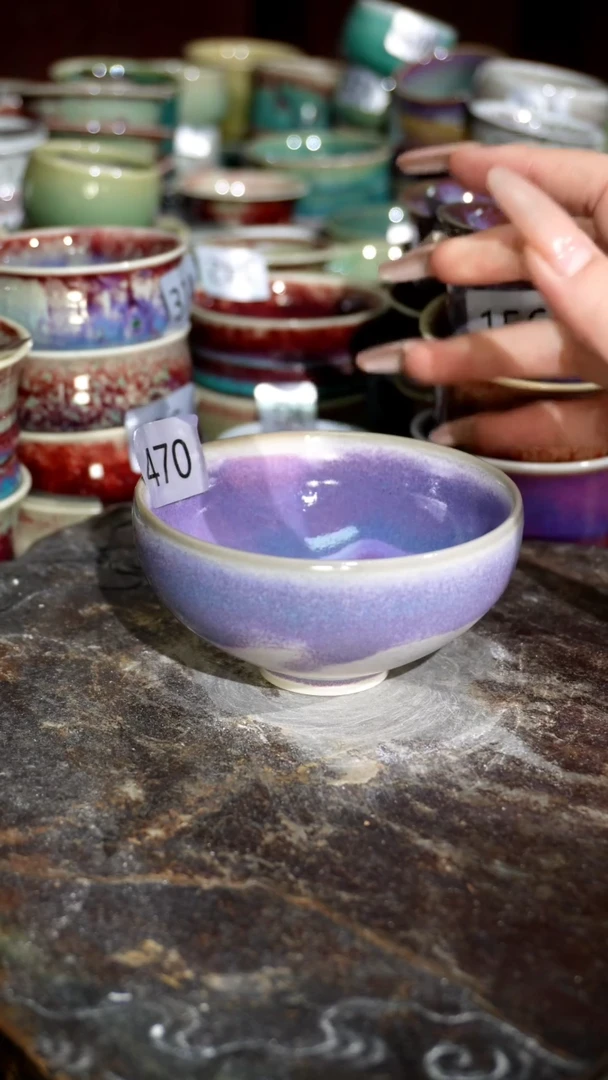 摆件精品窑变钧瓷茶器