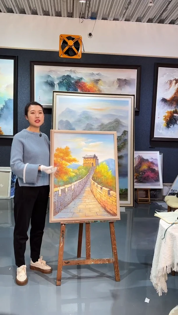 【闪购商品】油画45号 60*80 长城-手绘油画