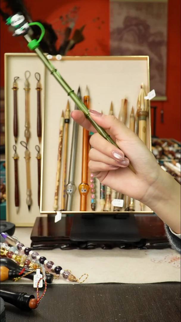 9号孤品高货毛笔链接 清水试笔 蘸墨不退