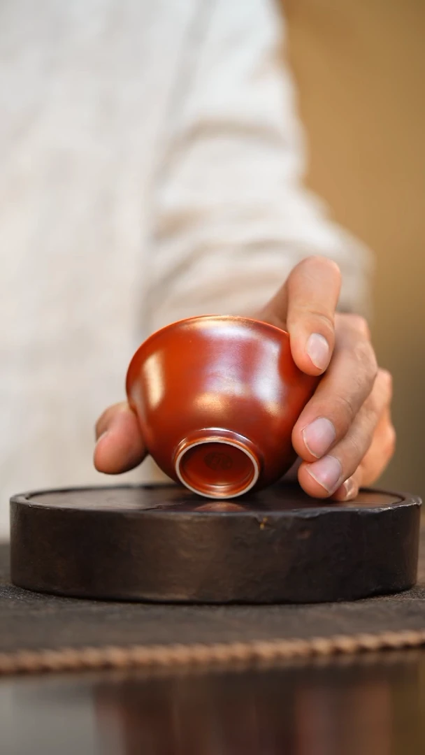 25柴房陶瓷柴烧普洱杯