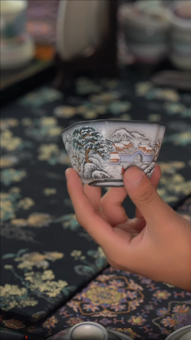 英姐好物分享@@雪景四方杯