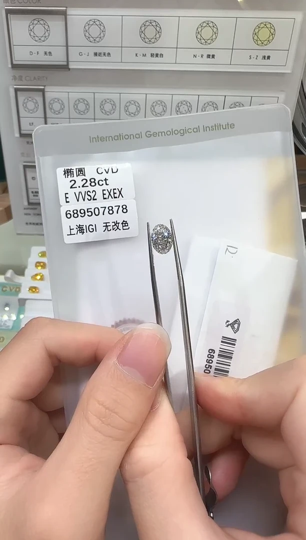 实验室培育钻石裸石未镶嵌@ 2.28ct 先鉴赏，再定制！