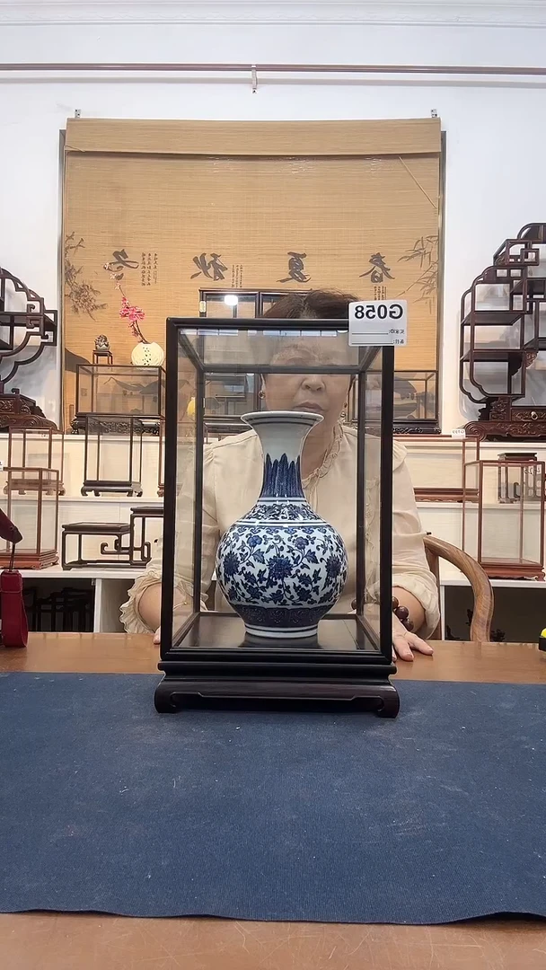 东非黑黄檀（紫光檀）木头款玻璃罩058