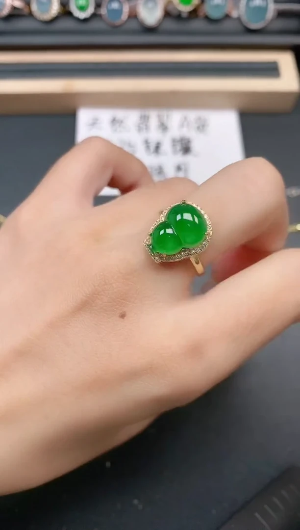 银S925镶嵌戒指翡翠111111