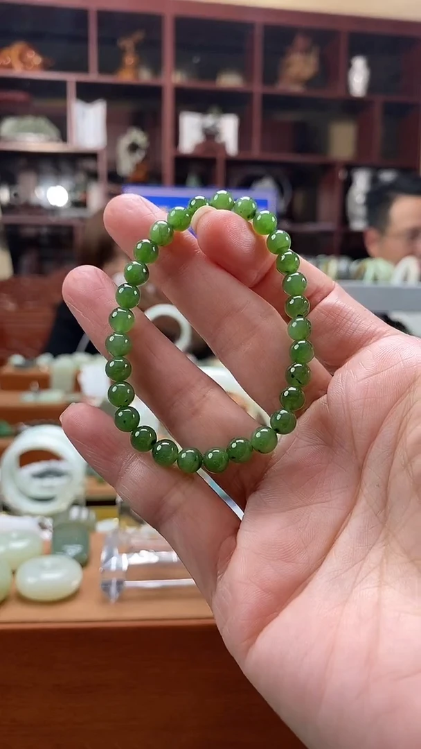 未镶嵌手串和田玉和田玉碧玉手串6mm