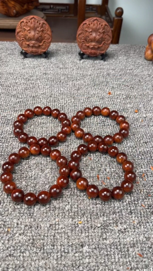 柏木（崖柏）1.5圆珠黑金骨坨坨料 瓷化料