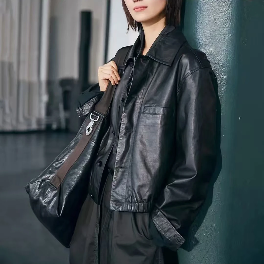 袁泉同款女皮油蜡
