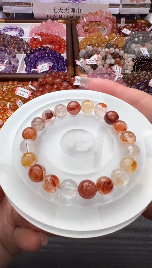 未镶嵌手链水晶彩胶花9m