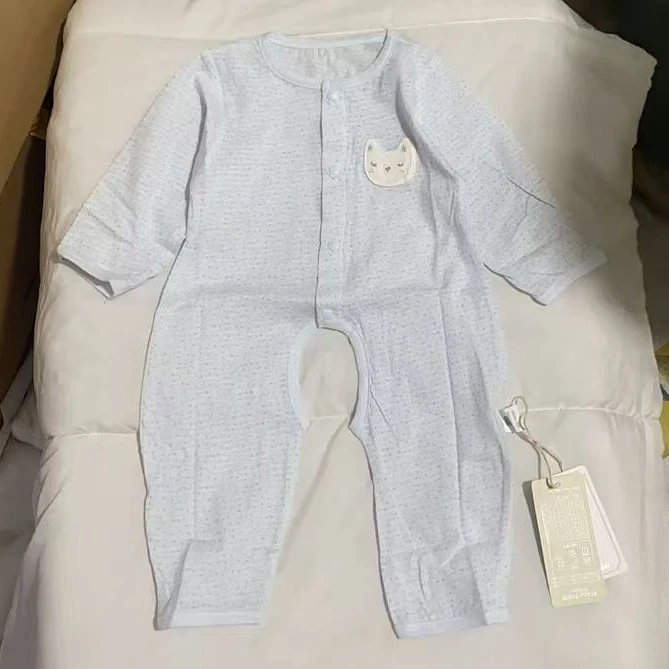 彩点童娃圆领长袖哈衣