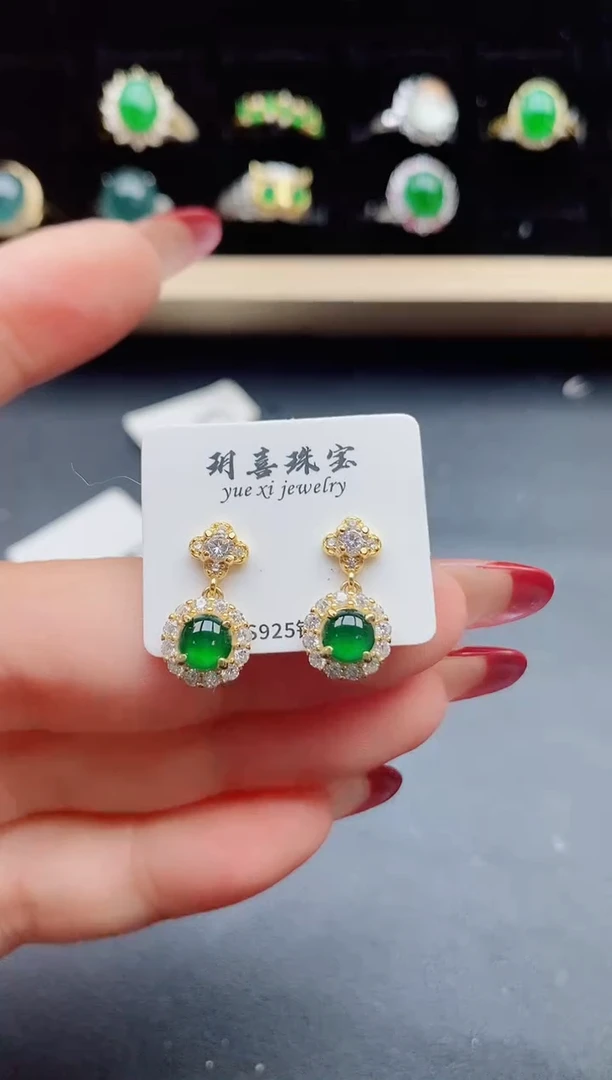 【闪购商品】翡翠戒指银S925镶嵌21321