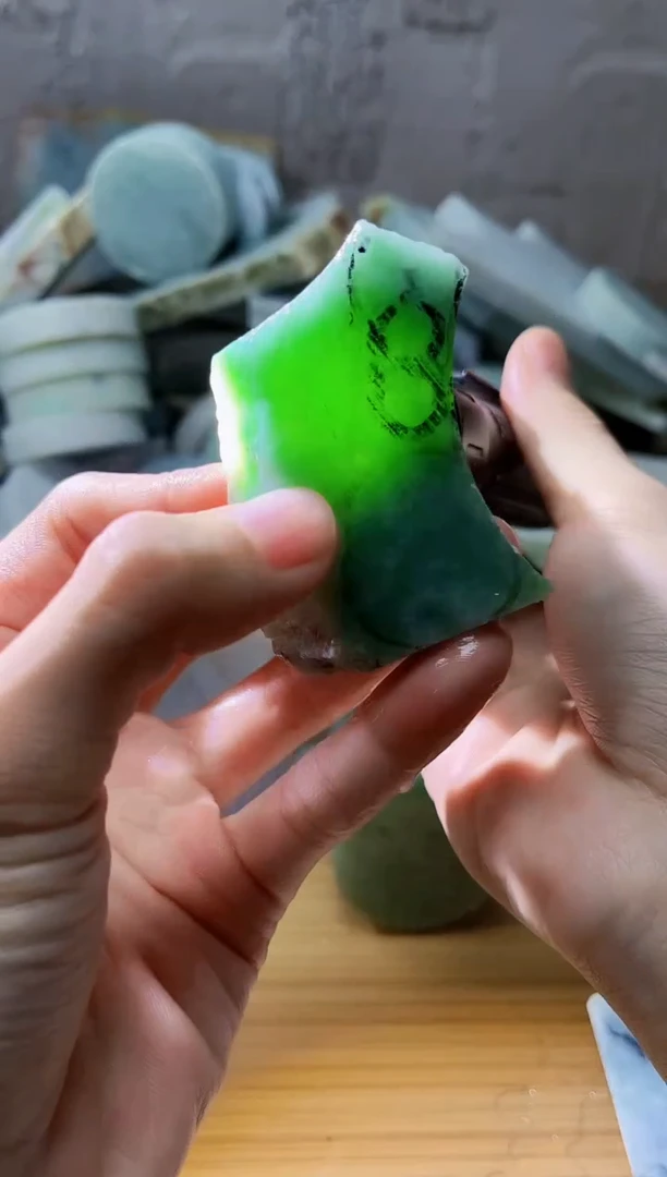 裸石翡翠翡翠a货正品玉石古陈344