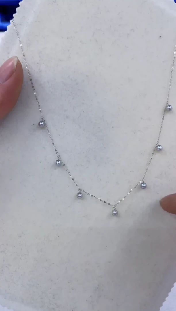 颈饰18K金镶嵌海水珍珠