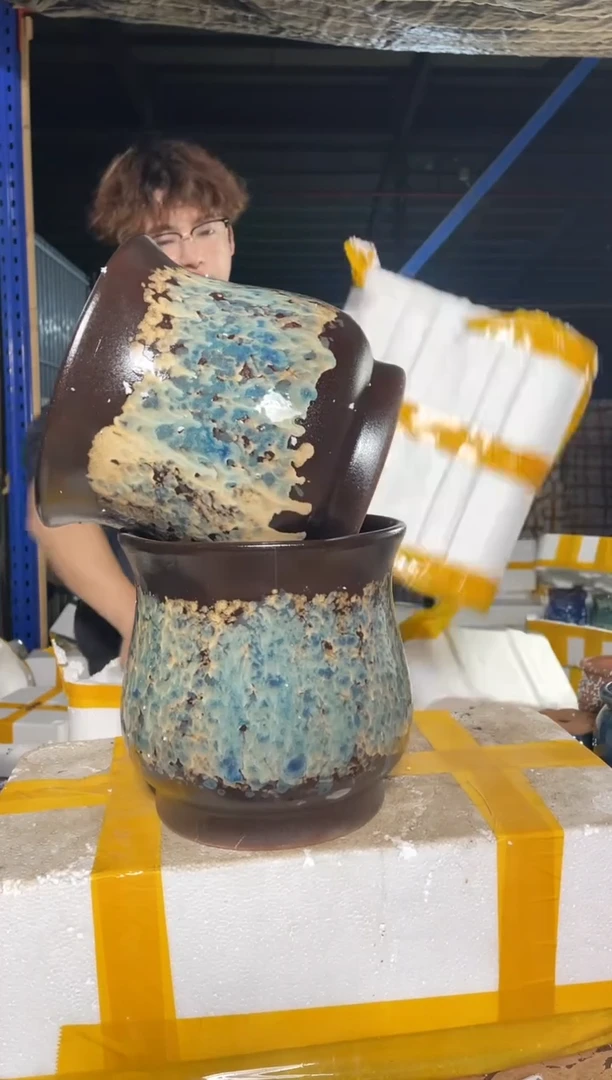 紫砂花盆宜兴紫砂粗陶花盆26.8/22