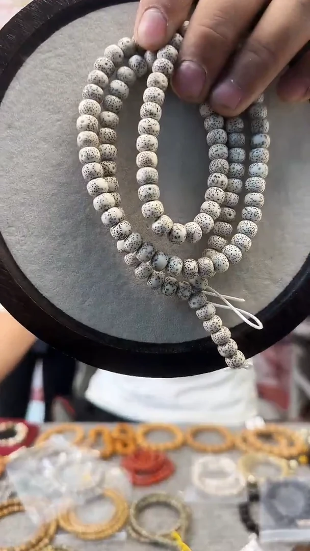 手串星月菩提干磨顺白108