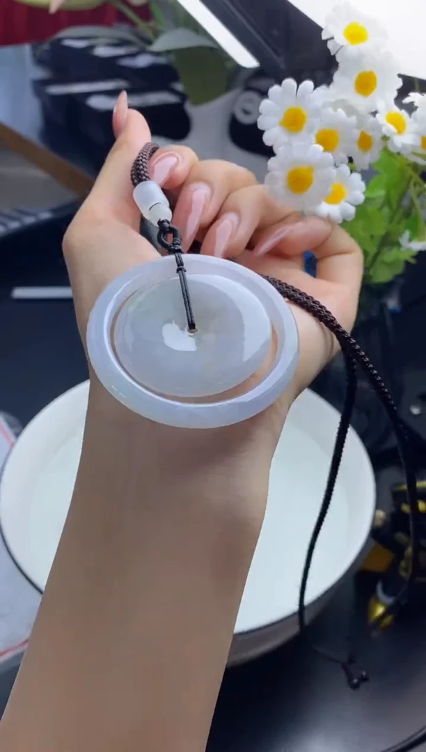 翡翠挂件未镶嵌XB-10143B子母扣