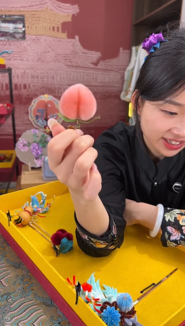 【闪购商品】刺绣非遗绒花（发饰）