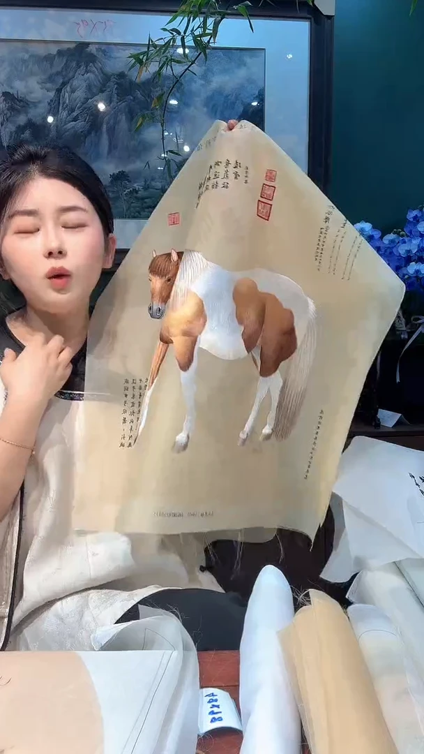 横款非遗苏绣手工刺绣绣片