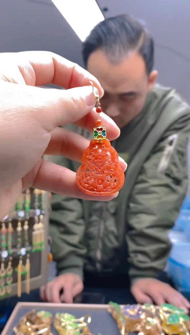 【闪购商品】翡翠耳饰合金0170翡翠耳钩一个
