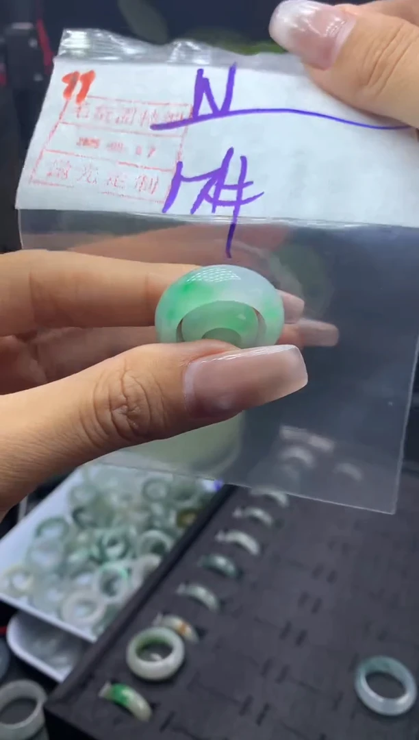 未镶嵌定制翡翠N戒圈7510元毛货需精抛光