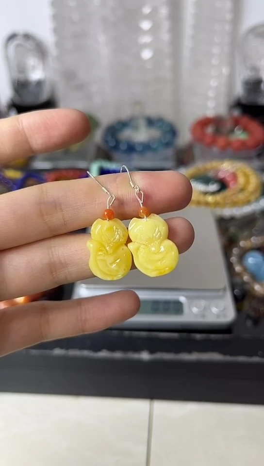 【闪购商品】琥珀颈饰银S925镶嵌矿坑