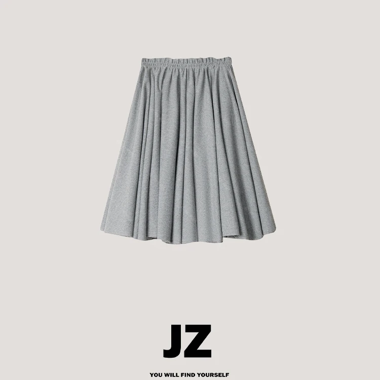 金子/JZ SO MUCH 【格雷半裙】设计日系文艺卡胯七分半身裙